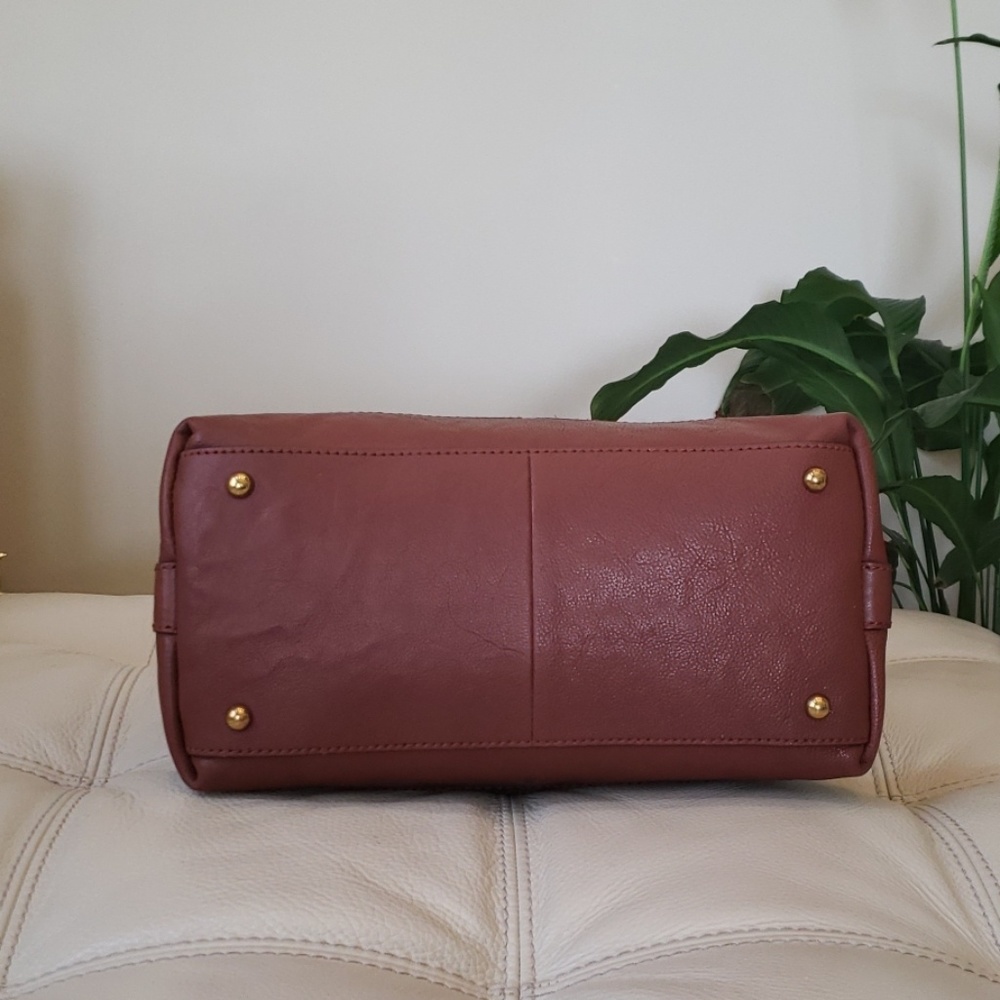 FRYE Ring Dome Satchel, Cognac - Picture 4 of 8